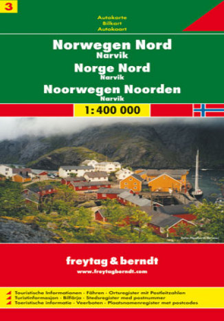 Okładka książki/ebooka Norwegia cz. 3 północna Narvik. Mapa samochodowa