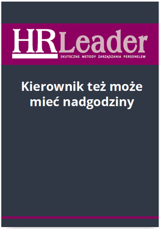 Okładka książki Kierownik też może mieć nadgodziny
