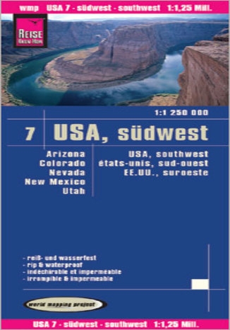Okładka książki/ebooka USA południowy zachód. Mapa Reise Know-How / 1:1 250 000