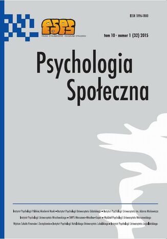 Okładka książki/ebooka Psychologia Społeczna nr 1(32)/2015