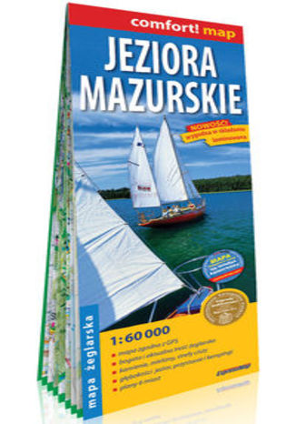 Okładka książki/ebooka Jeziora Mazurskie 2-częściowa laminowana mapa żeglarska 1:60 000