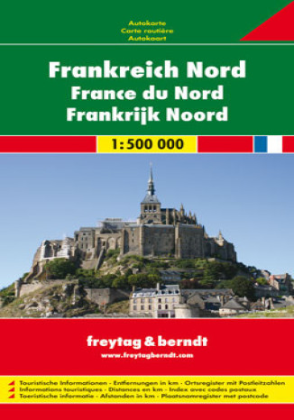 Okładka książki/ebooka Francja Północna mapa 1:500 000 Freytag & Berndt