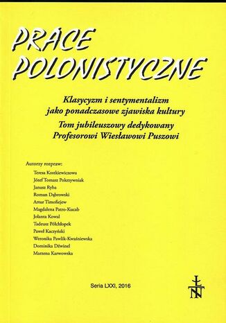 Okładka książki/ebooka Prace Polonistyczne t. 71/2016