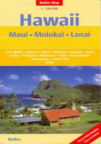 Okładka książki/ebooka Hawaje. Maui, Molokai, Lanai. Mapa