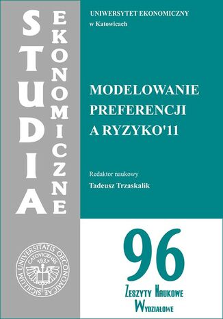 Okładka książki/ebooka Modelowanie preferencji a ryzyko '11. SE 96