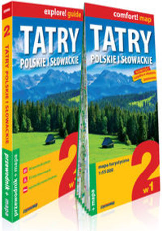 Okładka książki/ebooka Tatry polskie i słowackie 2w1 przewodnik + mapa