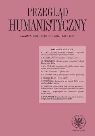 Okładka książki/ebooka Przegląd Humanistyczny 2016/4 (455)