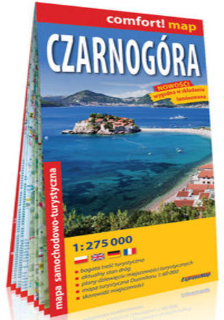 Okładka książki/ebooka Czarnogóra laminowana mapa samochodowo-turystyczna 1:275 000