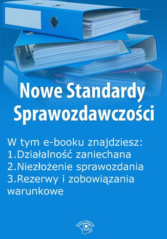 Okładka książki/ebooka Nowe Standardy Sprawozdawczości , wydanie lipiec 2015 r. część I
