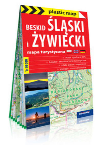 Okładka książki/ebooka Beskid Śląski i Żywiecki; foliowana mapa turystyczna 1:50 000