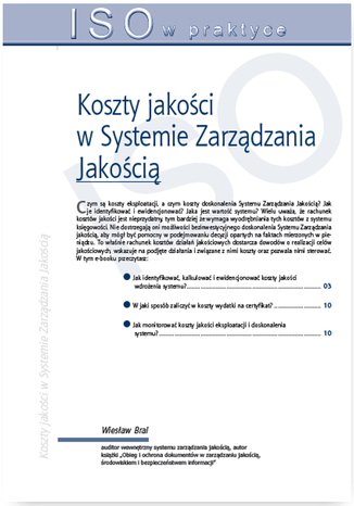 Okładka książki/ebooka Koszty jakości w Systemie Zarządzania Jakością