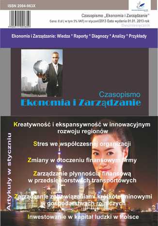 Okładka książki/ebooka Czasopismo Ekonomia i Zarządzanie nr 1 sty/2013