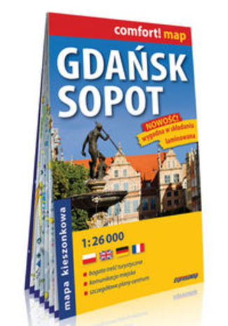 Okładka książki/ebooka Gdańsk Sopot kieszonkowy laminowany plan miasta 1:26 000