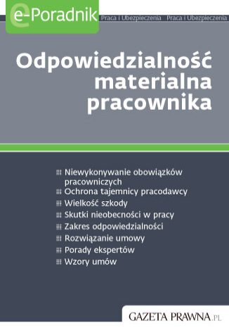Okładka książki/ebooka Odpowiedzialność materialna pracowników