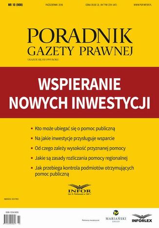 Okładka książki/ebooka Wspieranie nowych inwestycji