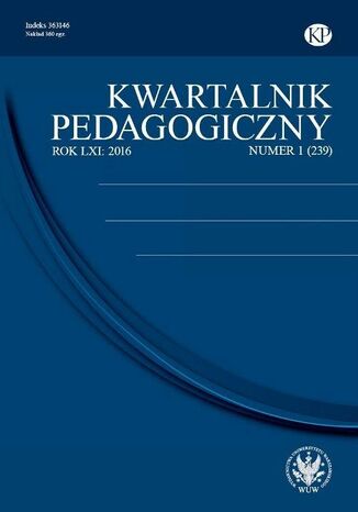 Okładka książki/ebooka Kwartalnik Pedagogiczny 2016/1 (239)