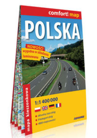 Okładka książki/ebooka Polska kieszonkowa mapa samochodowa 1:1 400 000