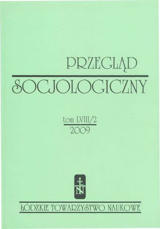 Okładka książki/ebooka Przegląd Socjologiczny t. 58 z. 2/2009