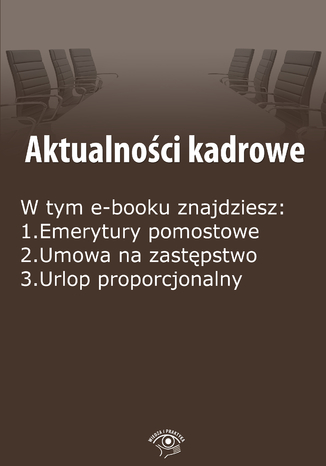 Okładka książki/ebooka Aktualności kadrowe, wydanie marzec 2015 r