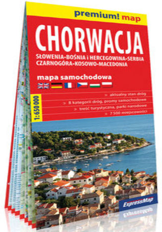 Okładka książki/ebooka Chorwacja Słowenia, Bośnia i Hercegowina, Serbia, Czarnogóra, Kosowo, Macedonia mapa samochodowa 1:650 000