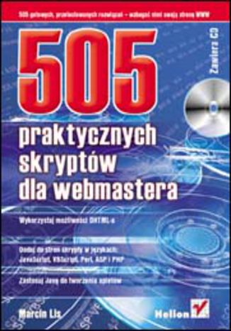 505 praktycznych skryptów dla webmastera Marcin Lis - okładka książki