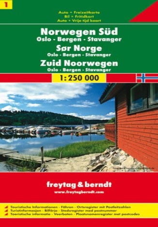 Okładka książki/ebooka Norwegia Południowa (cz.1). Mapa Freytag & Berndt 1:250 000