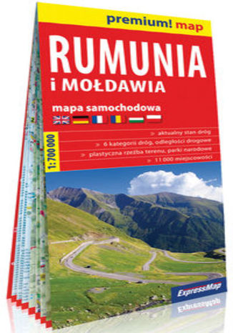 Okładka książki/ebooka Rumunia i Mołdawia mapa samochodowa 1:700 000