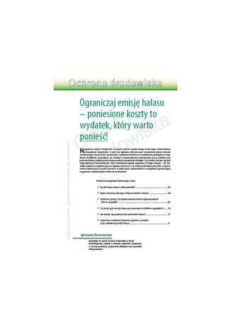 Okładka książki/ebooka Ograniczaj emisję hałasu poniesione koszty to wydatek, który warto ponieść!