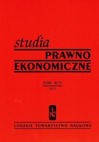 Okładka książki/ebooka Studia Prawno-Ekonomiczne t. 96