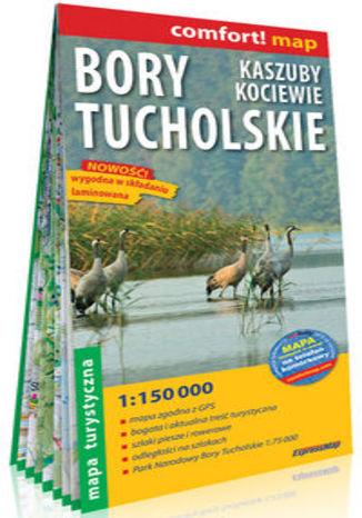 Okładka książki/ebooka Bory Tucholskie, Kaszuby, Kociewie; laminowana mapa turystyczna 1:150 000