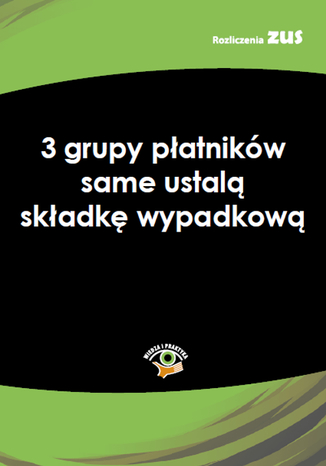 Okładka książki/ebooka 3 grupy płatników same ustalą składkę wypadkową
