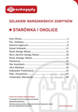 Okładka książki/ebooka Starówka i okolice. Szlakiem warszawskich zabytków