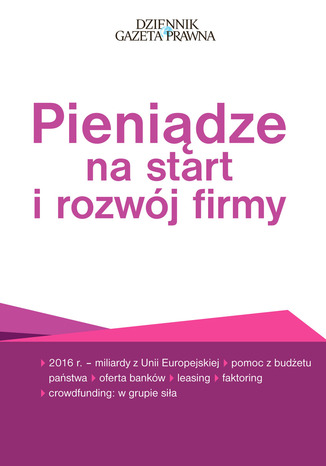 Okładka książki/ebooka Pieniądze na start i rozwój firmy