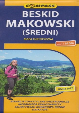Okładka książki/ebooka Beskid Makowski. Mapa Compass 1:50 000