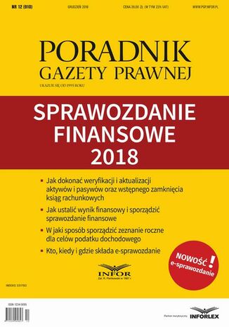 Okładka książki/ebooka Sprawozdanie finansowe 2018