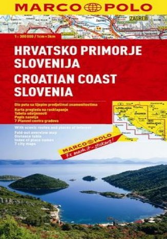 Okładka książki/ebooka Wybrzeże Chorwacji, Słowenia. Mapa