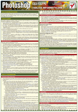 Okładka książki/ebooka Tablice informatyczne. Photoshop CS3/CS3 PL