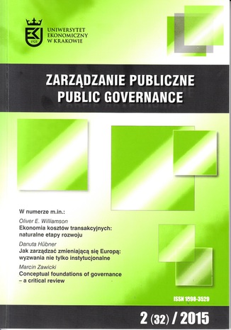 Okładka książki/ebooka Zarządzanie Publiczne nr 2(32)/2015