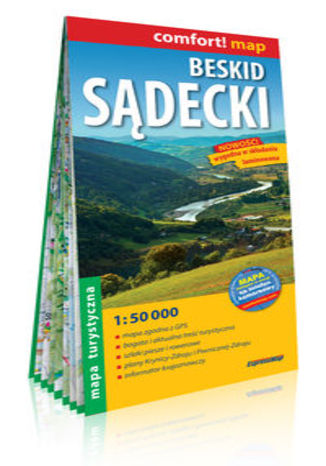 Okładka książki/ebooka Beskid Sądecki laminowana mapa turystyczna 1:50 000
