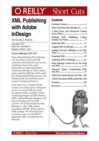Okładka książki/ebooka XML Publishing with Adobe InDesign