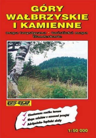 Okładka książki/ebooka Góry Wałbrzyskie i Kamienne. Mapa turystyczna