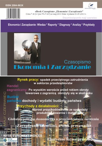 Okładka książki/ebooka Czasopismo Ekonomia i Zarządzanie nr 3 maj/2013