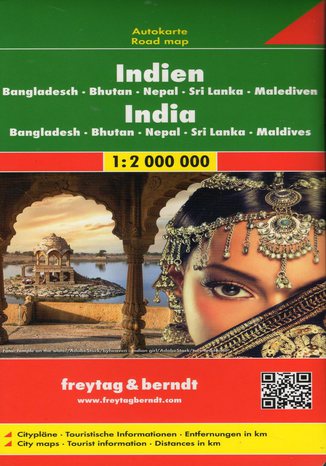 Okładka książki/ebooka Indie, Bangladesz, Bhutan, Nepal, Sri Lanka, Malediwy, 1:2 000 000
