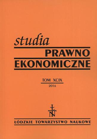 Okładka książki/ebooka Studia Prawno-Ekonomiczne t. 99