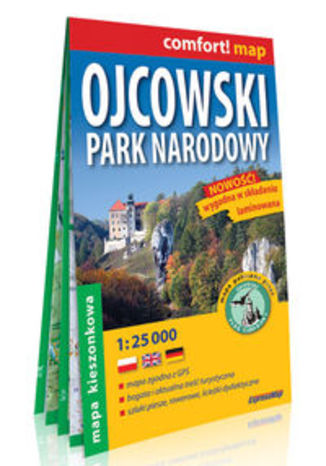 Okładka książki/ebooka Ojcowski Park Narodowy kieszonkowa laminowana mapa turystyczna 1:25 000