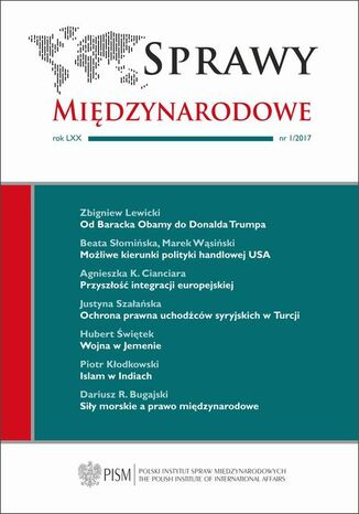 Okładka książki/ebooka Sprawy Międzynarodowe 1/2017