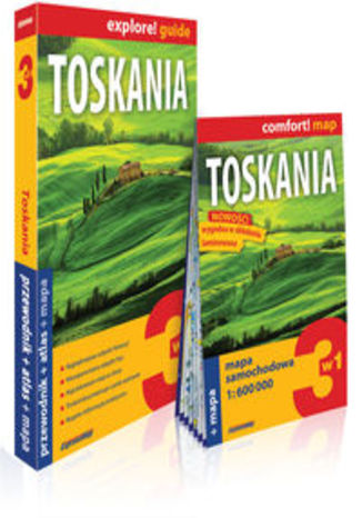 Okładka książki/ebooka Toskania 3w1 przewodnik + atlas + mapa. explore! guide
