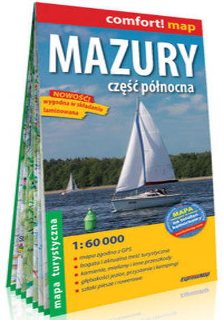 Okładka książki/ebooka Mazury Część północna laminowana mapa turystyczna 1:60 000