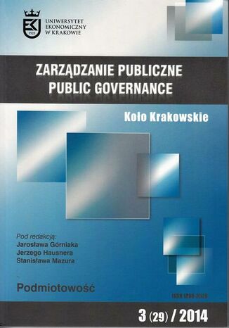 Okładka książki/ebooka Zarządzanie Publiczne nr 3(29)/2014, Koło Krakowskie