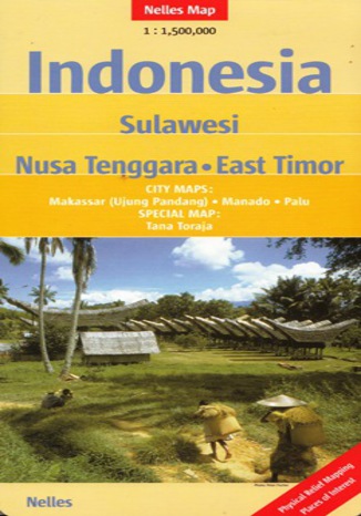 Okładka książki/ebooka Indonesia. Sulawesi, Nusa Tenggara, East Timor. Mapa Nelles 1:1 500 000